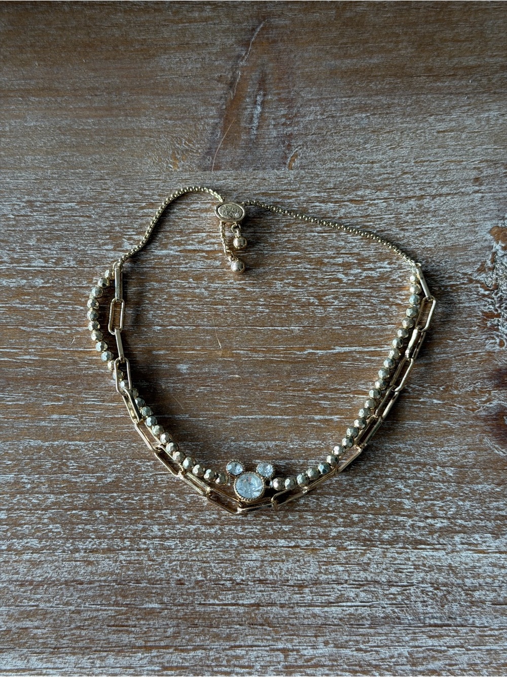 Disney Gold-Tone Crystal Accent Women's Bracelet